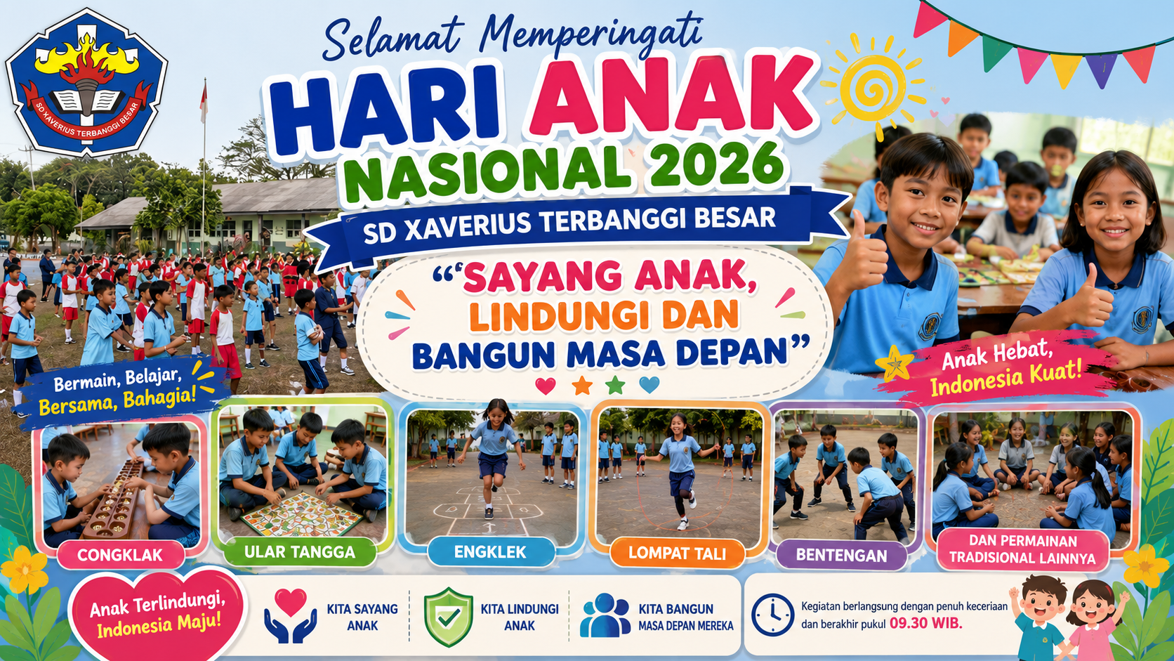 Semarak Hari Anak Nasional 2026 di SD Xaverius Terbanggi Besar: Belajar, Bermain, dan Bergembira Bersama